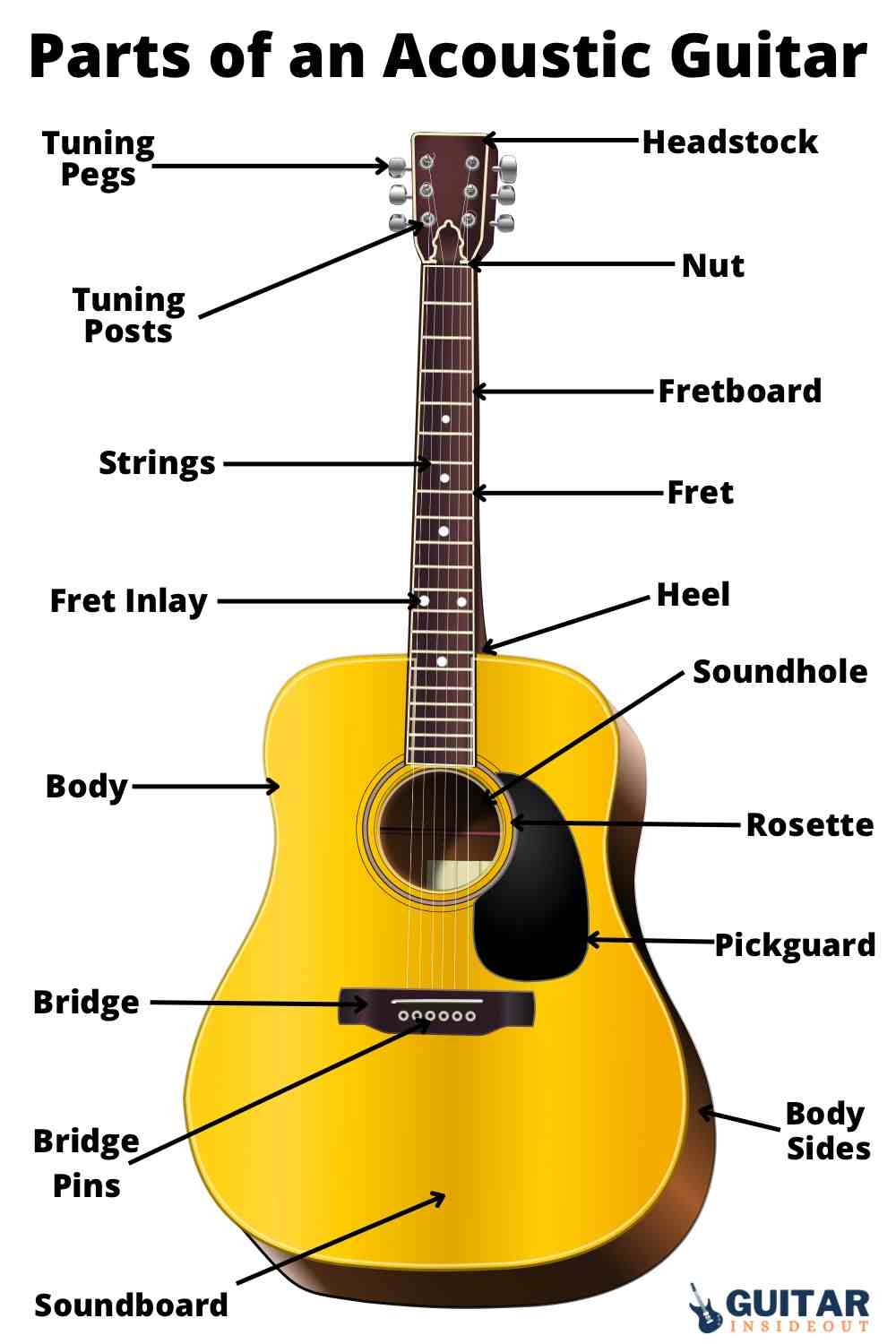 Parts of a Guitar it's Anatomy Explained Guitar Inside Out